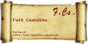 Falk Csendike névjegykártya